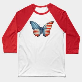 American Patriot Butterfly Baseball T-Shirt